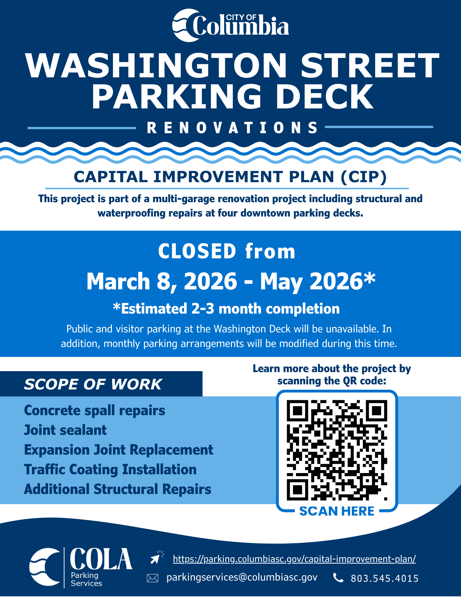 Washington Street Deck Construction CIP